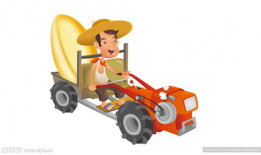 拖拉机漫画,农业机械的趣味演绎